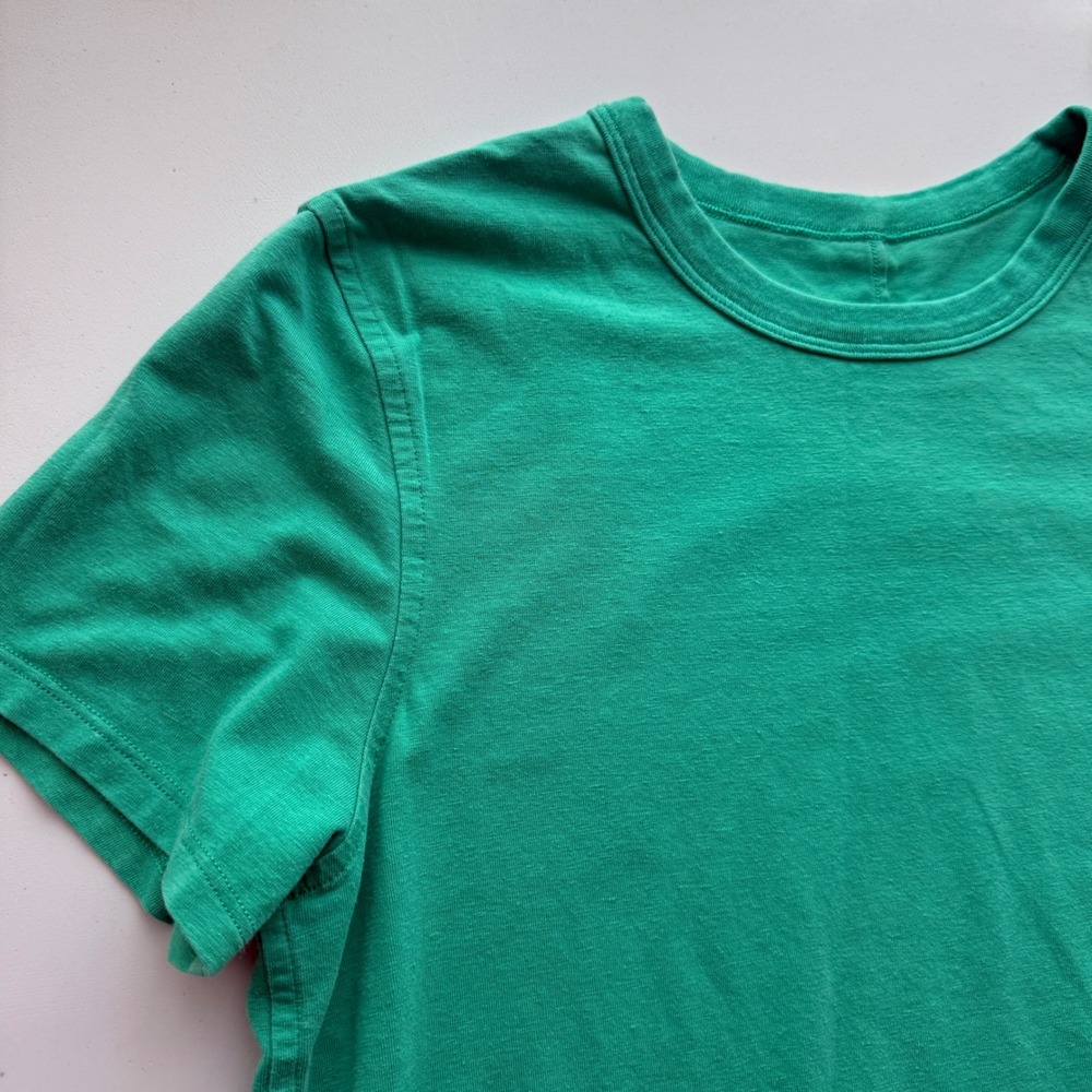 Lululemon Cates Tee Green Short Sleeve Cropped Boxy Crewneck Womens S Athleisure - Picture 2 of 7